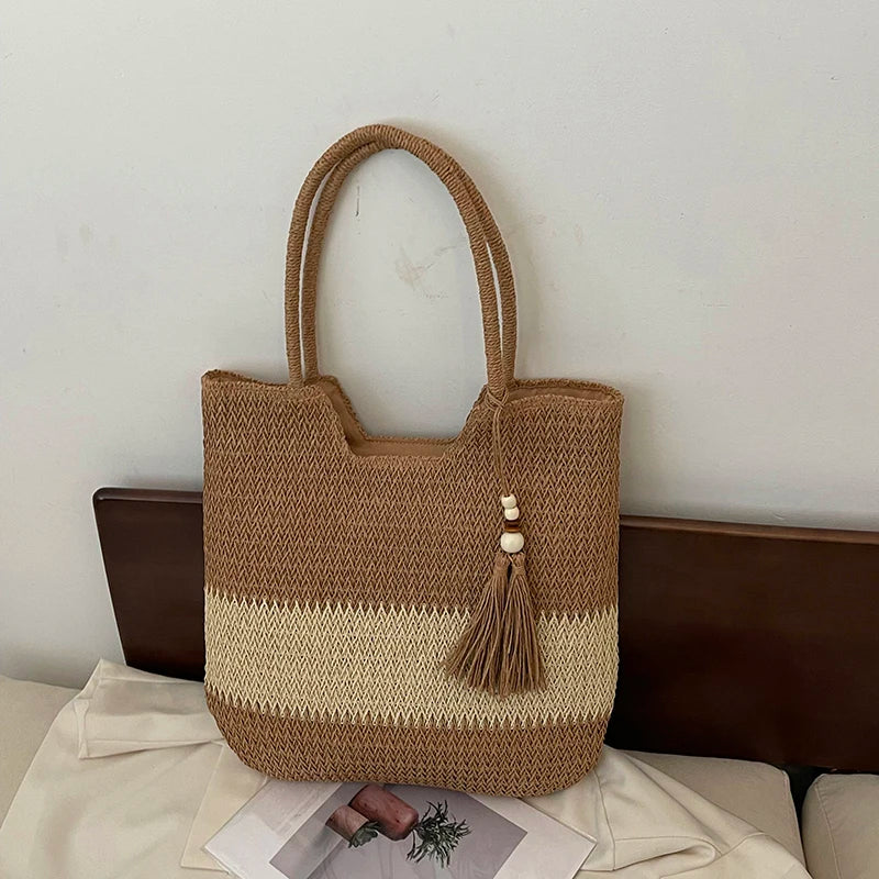 Cabas Bohème "Serena" – Édition Sable & Noisette