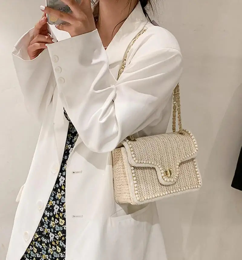 Mini Sac "Perla" – Raffinement & Tressage Chic