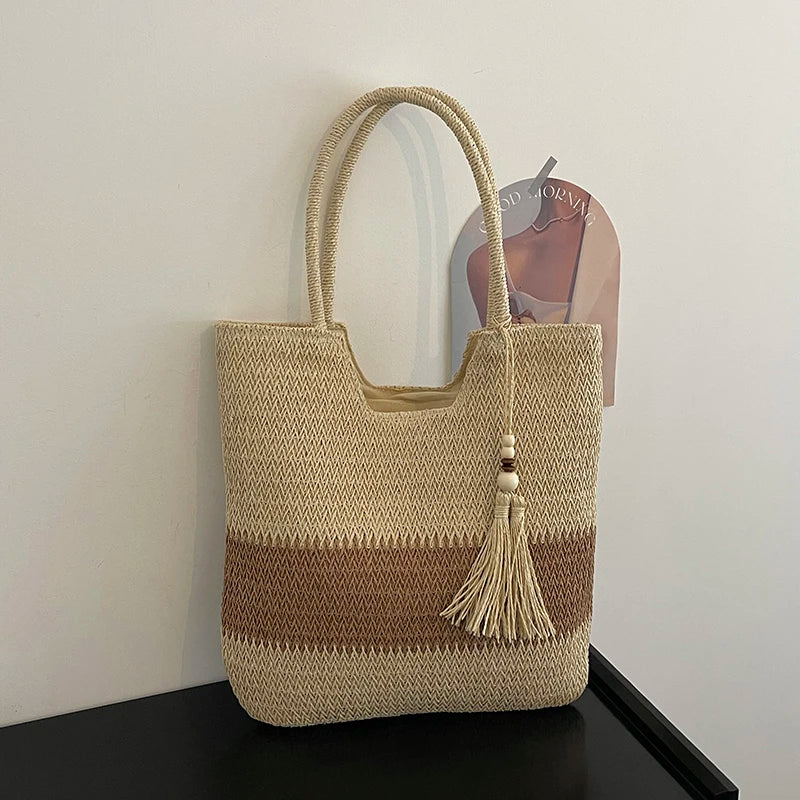 Cabas Bohème "Serena" – Édition Sable & Noisette