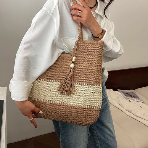 Cabas Bohème "Serena" – Édition Sable & Noisette