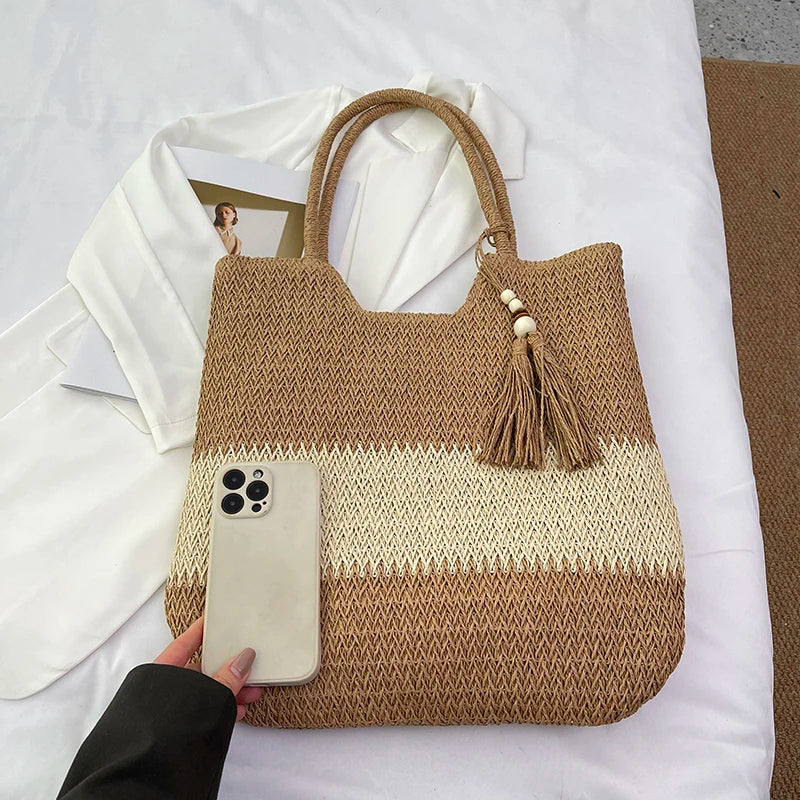 Cabas Bohème "Serena" – Édition Sable & Noisette